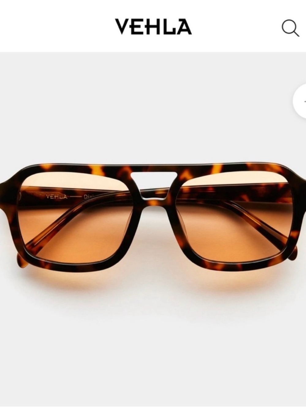 VEHLA Tortoiseshell Frame Sunglasses with Amber Lenses